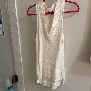 Rag & Bone White Textured Knit Top